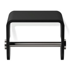 Держатель туалетной бумаги DECOR WALTHER STONE 0974565 подвесной цвет сталь матовая черный матовый